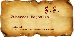 Zuberecz Hajnalka névjegykártya